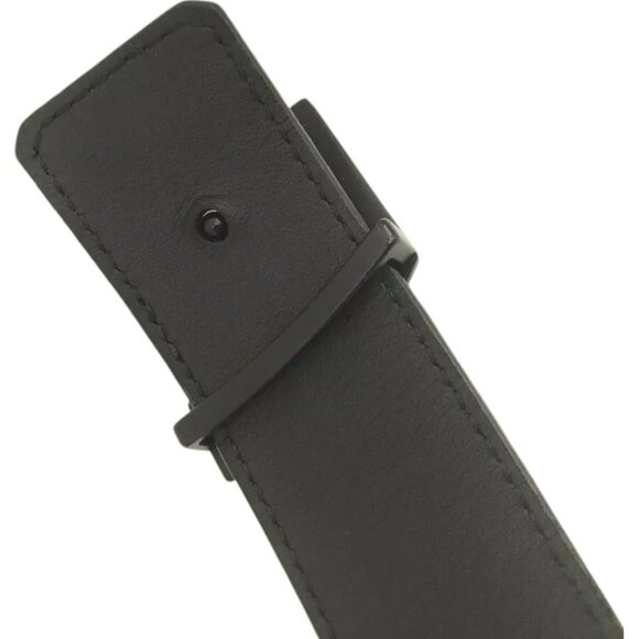 622379AR (S6) Louis Vuitton Belt Black Aerogram Leather - Picture 6 of 9